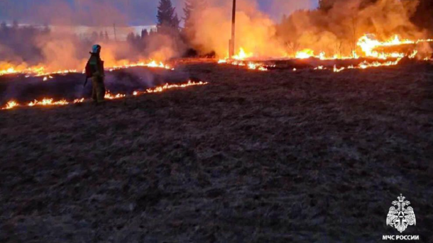 Горит трава: в Омской области начал действовать особый противопожарный режим