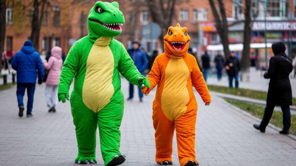 «Белочки в отпуске»: вместо пушистых зверьков в Новосибирске заметили динозавров