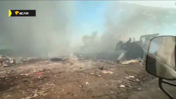 Гусинобродский полигон загорелся в Новосибирске: площадь пожара достигает 150 квадратных метров