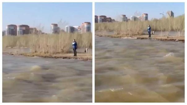 В Новосибирске ветер унёс мужчину на SUP-доске по Оби: спасли на острове