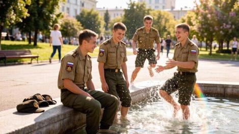 Зелёные фуражки и массовые купания в фонтанах — Новосибирск замер в ожидании Дня пограничника. Чем знаменит праздник?