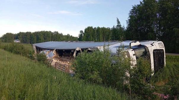 В Омской области в ДТП с грузовиком погиб водитель, его 14-летняя дочь в больнице