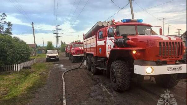 В Исилькуле произошёл крупный пожар