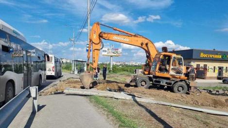 В Омске начали строить новую развязку