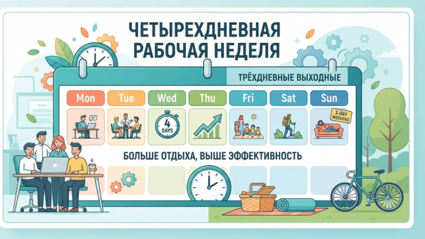 Переход на четырёхдневную неделю возможен уже сейчас — заявил глава Минтруда