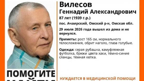В Омском районе пропал 87-летний пенсионер в камуфляже