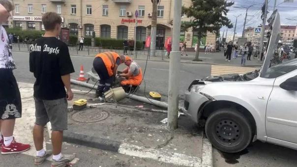 Опубликовано видео момента аварии с восемью пострадавшими в Омске
