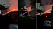 В пригороде Новосибирска подожгли полицейские машины — очевидцы видели парня в кепке