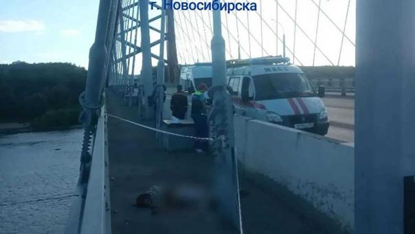 Мужчина сорвался с арки Бугринского моста в Новосибирске