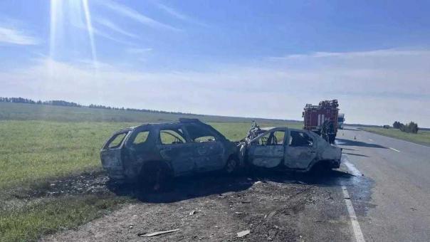 В Омской области в лобовом столкновении автомобилей погиб человек