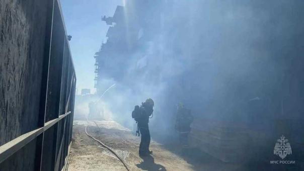 Застройщик прокомментировал ситуацию с пожаром на стройке «Кварталов Драверта»