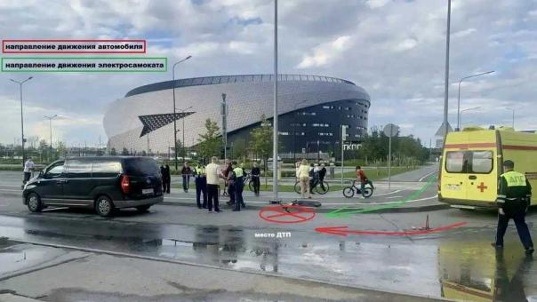 12-летний омич на электросамокате попал под колёса автомобиля