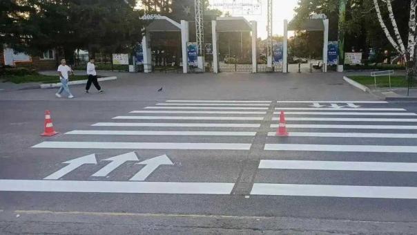 В Омске нарисовали 58 тысяч квадратных метров новой разметки