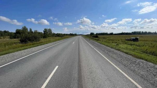 Под Новосибирском машина вылетела в кювет и перевернулась: погибла пассажирка