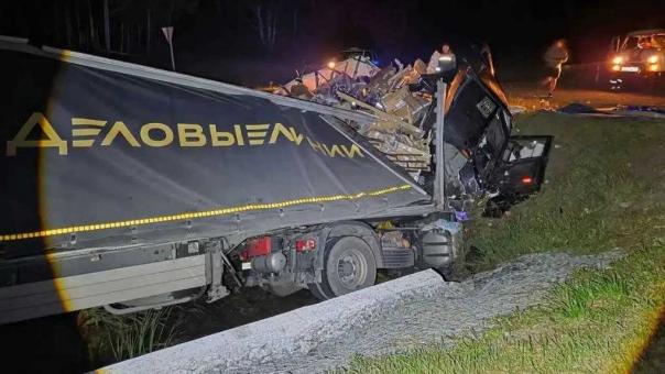 На трассе Тюмень — Омск грузовик съехал в кювет: водитель погиб