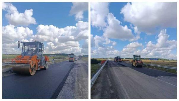 ТУАД обновило асфальт на мосту через Камышенку под Новосибирском