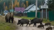 В Искитимском районе Новосибирской области дикие кабаны и медведи вышли к сёлам