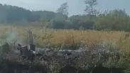 Пожарная авиация потушила горящий лес под Омском