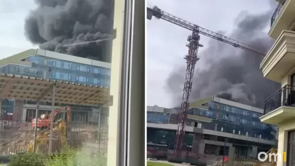 В Новосибирске горело строящееся здание частной школы в Заельцовском районе