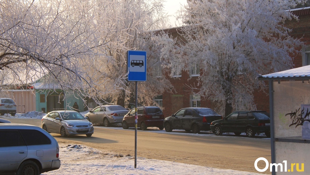 В морозные дни на улицы Омска вышло мало общественного транспорта