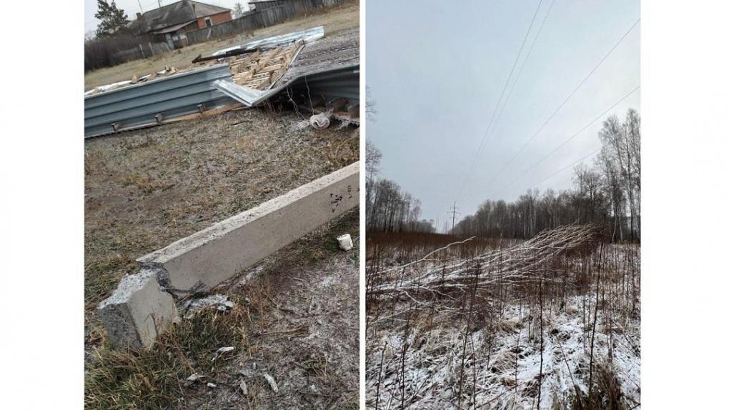 Шторм оставил без электричества дома в нескольких районах Новосибирской области
