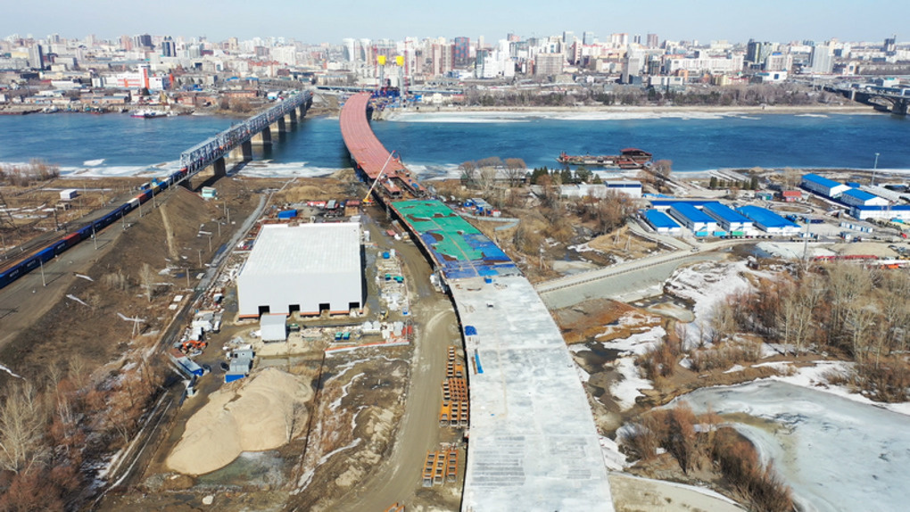 Опоры для эстакады четвёртого моста в Новосибирске готовы на 70%. ФОТО
