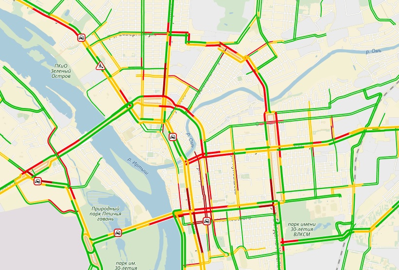 Карта города пробки. Пробки Омск сейчас. Город Омск пробки на 8 30.