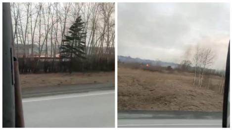 «Поля горят!»: у трассы под Новосибирском заметили огонь