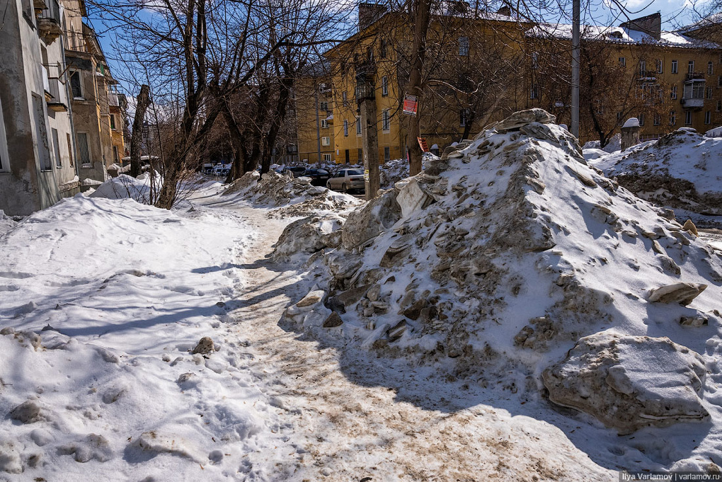 Грязный снег фото