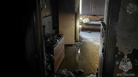 В микрорайоне Кузьминки вспыхнул пожар: есть жертва