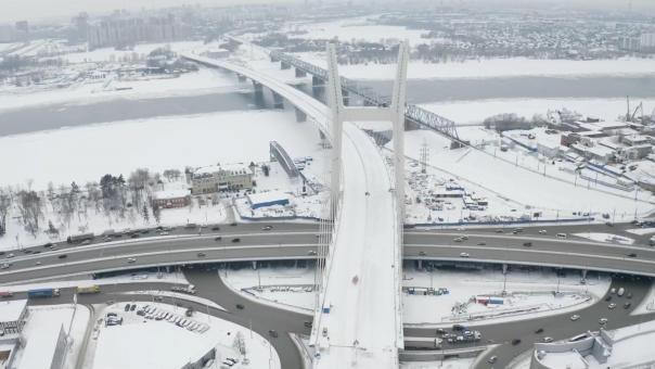 Новосибирцам показали вид четвёртого моста с высоты птичьего полёта
