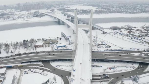 Новосибирцам показали вид четвёртого моста с высоты птичьего полёта