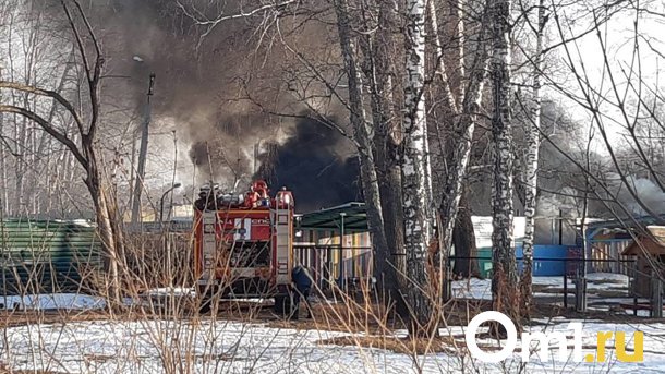 В Калининском районе Новосибирска загорелись мусор и обшивка теплотрассы