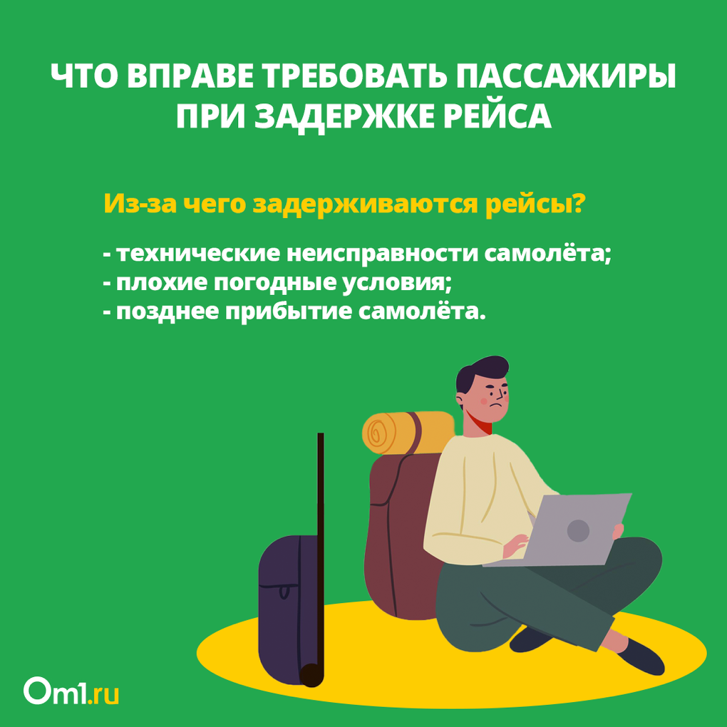 Что вправе требовать пассажиры при задержке рейса. Инструкция от портала Om1.ru