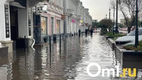 В середине рабочего дня из-за ливня Омск сковали 9-балльные пробки
