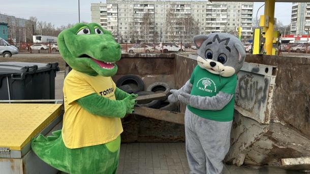 В Омске стартовала акция по сбору отработанных шин