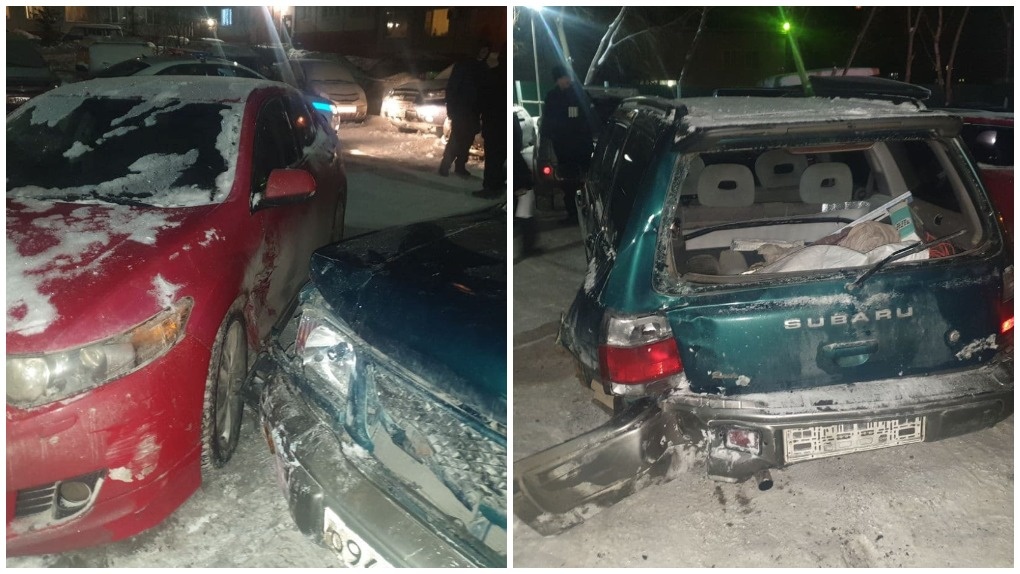 Новосибирец протаранил семь припаркованных автомобилей. ВИДЕО