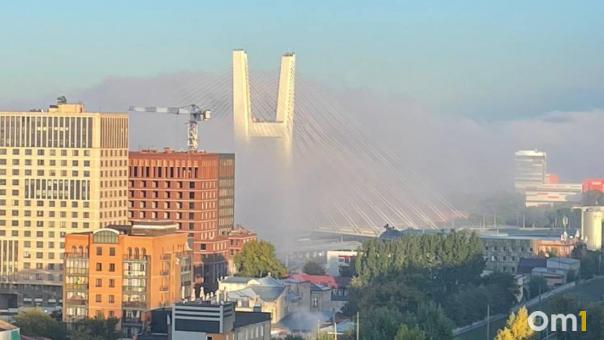 Густой туман окутал Новосибирск утром 11 сентября