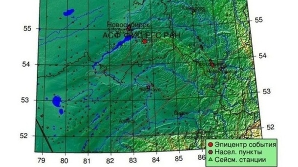 В Новосибирской области зафиксировали землетрясение 25 января
