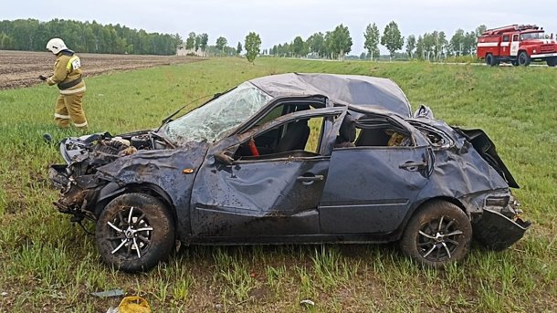 Водитель «Гранты» перевернулся в кювет и погиб