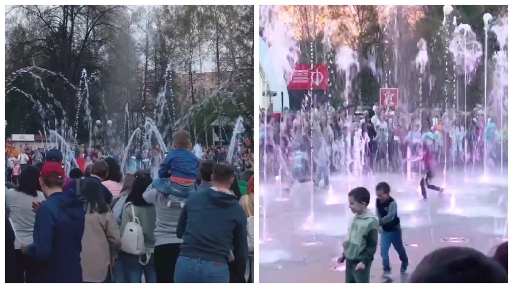 В Центральном парке Новосибирска запустили поющий фонтан. ВИДЕО