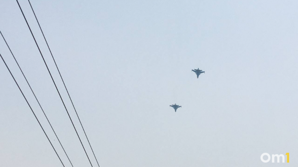 В параде Победы в Новосибирске поучаствовали два самолёта Су-34