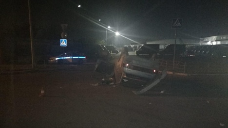 Пьяный омич разбился на автомобиле