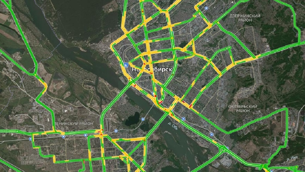 Карта пробок в новосибирске сейчас
