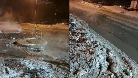 Ещё один дом в Омске покрывается инеем из-за прорыва трубы с кипятком