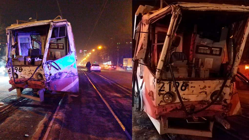 15 новосибирцев пострадали в жёстком ДТП при столкновении двух трамваев на левом берегу. Фото