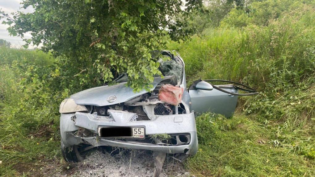 На выезде из Омска погиб водитель, врезавшись в дерево