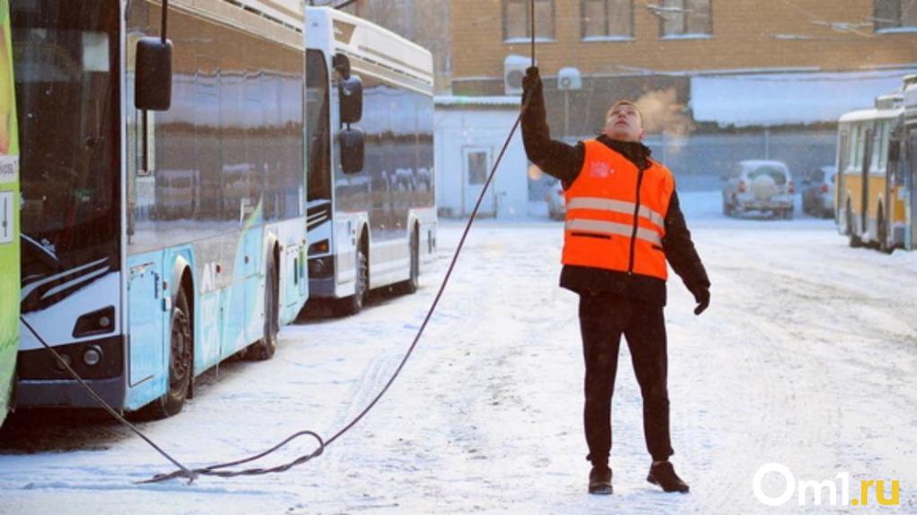 В Новосибирске водители троллейбусов и автобусов не могут поделить остановку