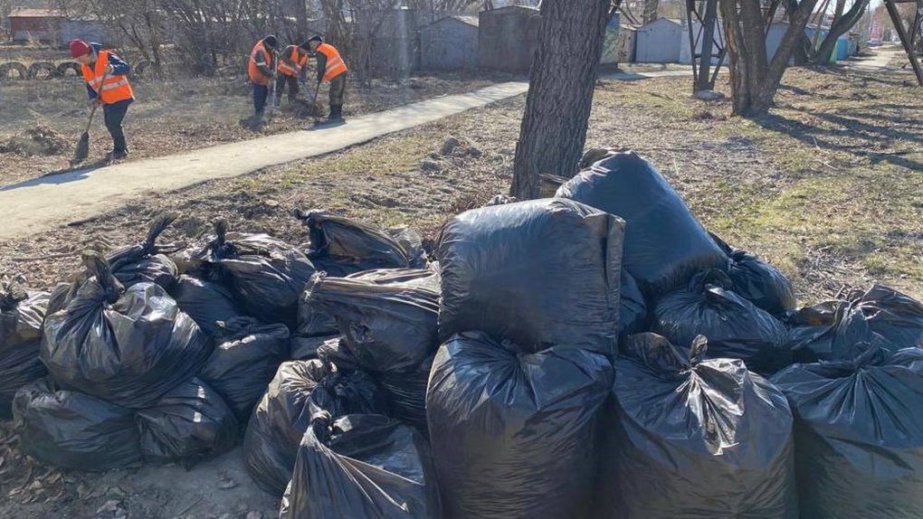 В Омске во время средника горожане собрали более 1 800 кубов мусора
