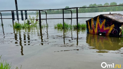 В Усть-Ишиме уровень воды в Иртыше стремительно опускается